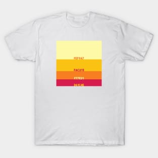 Summer Sunset - Hex Colors T-Shirt